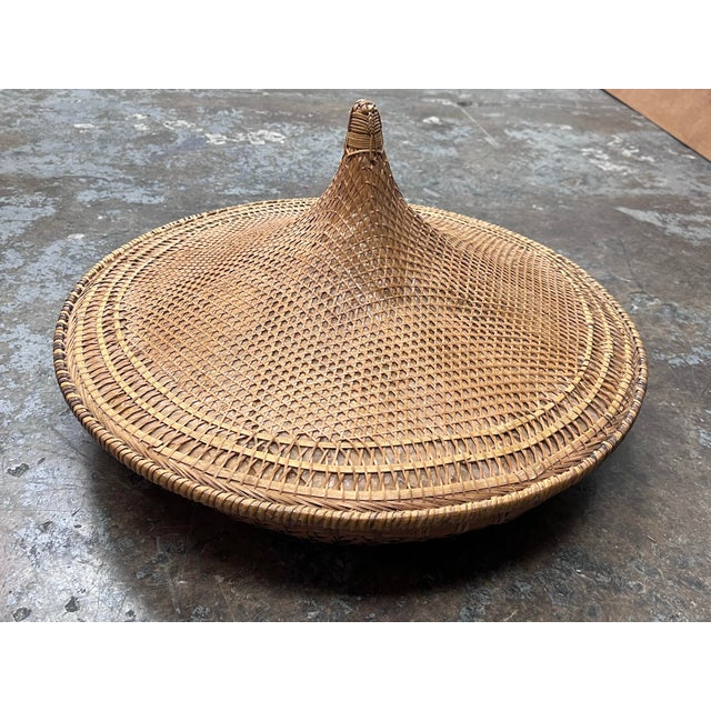 Handwoven Wicker Lidded Basket, Vintage For Sale - Image 12 of 12