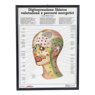 Vintage Shiatsu Illustrative Poster, 1980s For Sale