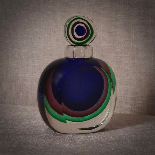 Mid-Century Modern Murano Glass Perfume Bottle, Italy, 1990s For Sale - Image 9 of 9
