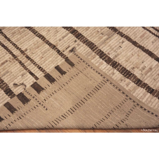 Nazmiyal Collection Tribal Stripe Design Contemporary Rug For Sale In New York - Image 6 of 6