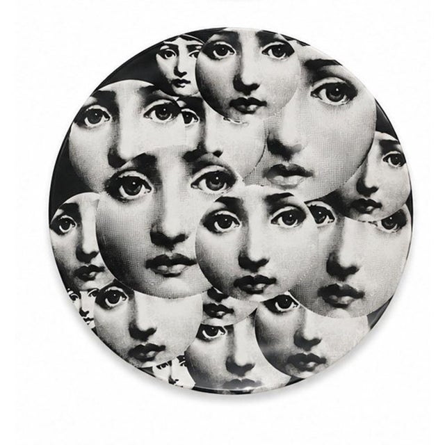 Late 20th Century Set of Eight Fornasetti Lina Cavalieri Porcelain Plates For Sale In Los Angeles - Image 6 of 13