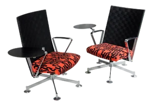 Space Age Lounge Chairs by Burkhard Vogtherr with Gunner Anderson Fabric - a Pair