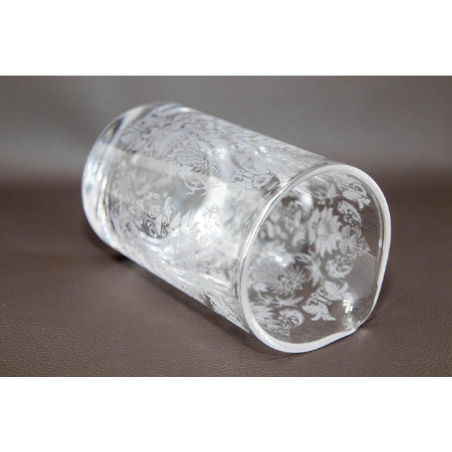 Cocktail Mixing Etched Glass Beaker Barware For Sale - Image 12 of 12
