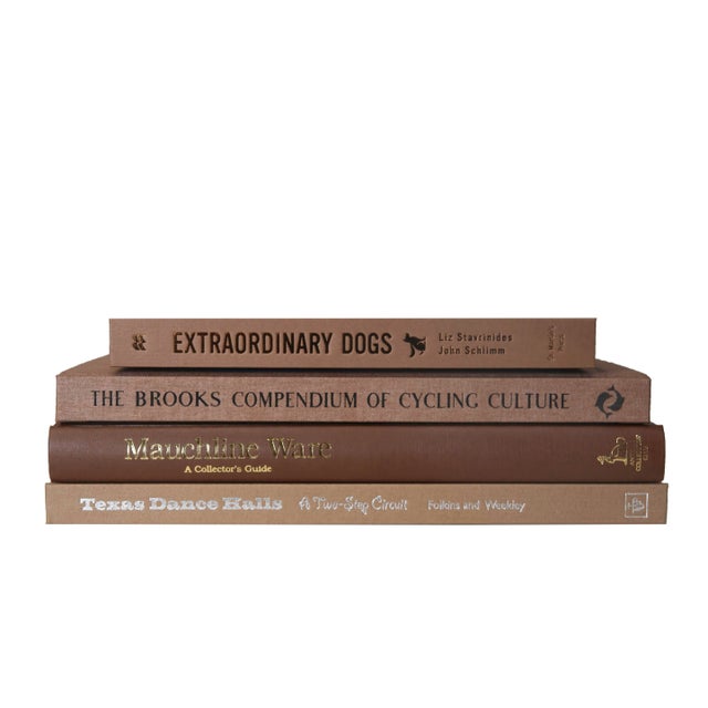 Modern Chocolate ColorStak, S/4. Features a blend of four authentic hardback books published 1990-Present all displayed in...