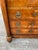 Elegant French 19th-century Empire secretary crafted in richly figured burl walnut, featuring a striking black marble top,...