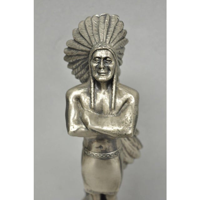 Vintage 1970s Popai Oma Store Display Award Trophy Native American Chief Figure For Sale - Image 4 of 12