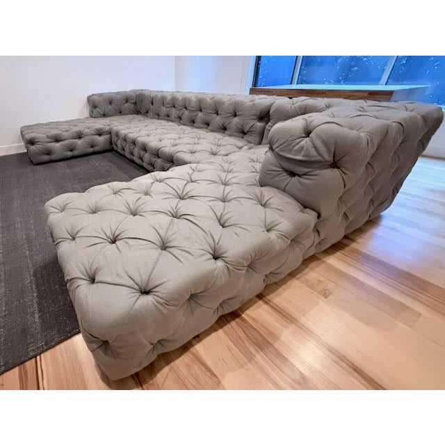 Custom ordered from RH in 2010 for our large loft (which we sold) and now way too big for apartment. This couch can define...