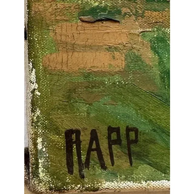 French Village by Ginette Rapp Circa 1950's France For Sale - Image 4 of 11