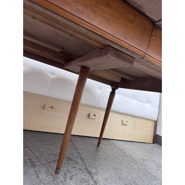 Vintage French Provencal Barrel Leg Cherry Wood Extension Dining Table