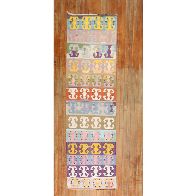 Turkish Kilim Runner For Sale - Image 17 of 18