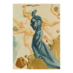 Salvador Dali Woodcut Hell 15 the Hard Margin