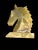 Yellow Vintage Horse Head Sculpture in Carved Jade For Sale - Image 8 of 9