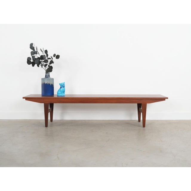 The lowboard was made in the 1970s, Danish production. The structure is covered with oak veneer. The legs are made of...