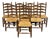 Set of 8 Solid Cherry Ladderback Rush Seat Dining Chairs - Attributed to Pennsylvania House For Sale