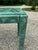 Late 20th Century Exceptional Late 20th Century Vintage Hollywood Regency Faux Malachite Parsons Sofa Table For Sale - Image 5 of 10