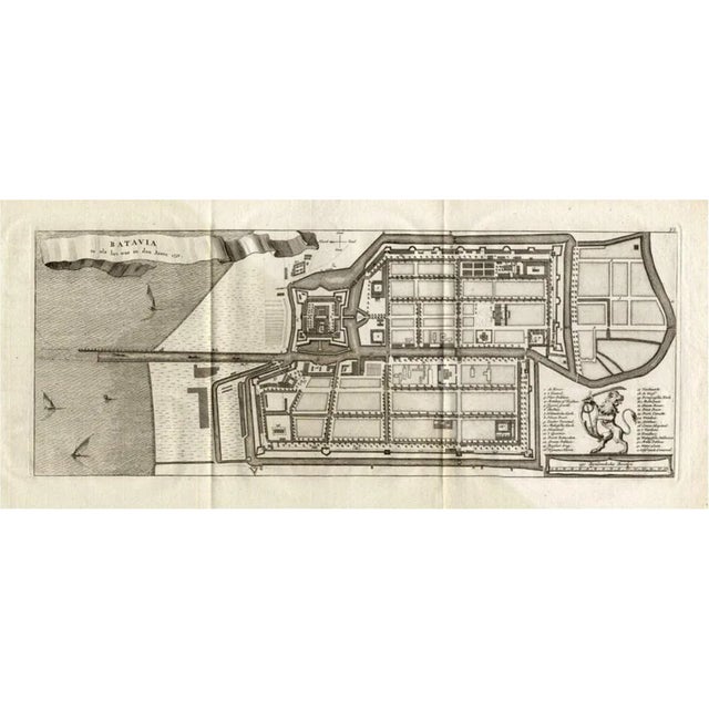 Antique Map of Batavia Jakarta, 1782 For Sale