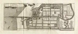 Antique Map of Batavia Jakarta, 1782
