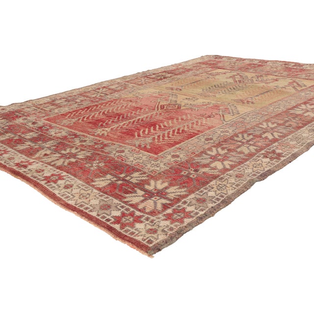52755 Vintage Turkish Oushak Rug, 05'05 x 07'04. The Ancestral Garden: A Vintage Turkish Oushak Masterpiece of Sacred...