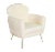 Pasargad Home Felice Collection Modern Cream Accent Chair For Sale