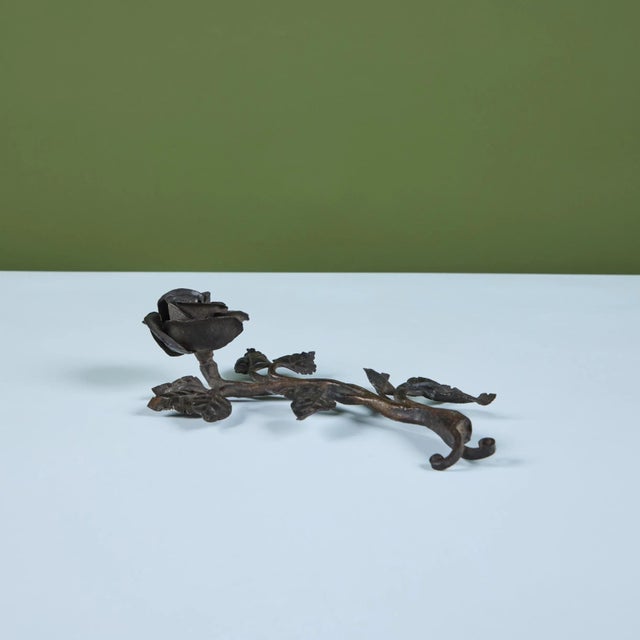 Cast Iron Rose Sculpture For Sale - Image 10 of 12