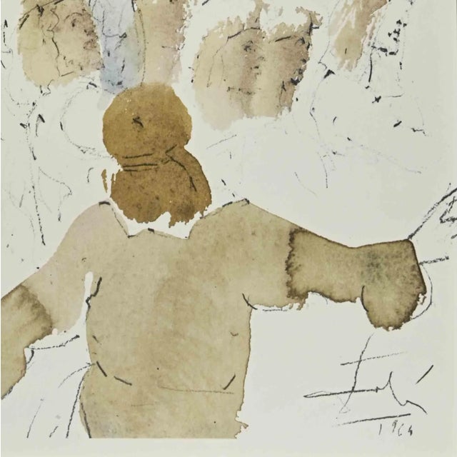 Nummularii de templo eiecti is a Color lithograph on heavy rag paper realized in 1964. It is part of Biblia Sacra vulgatæ...