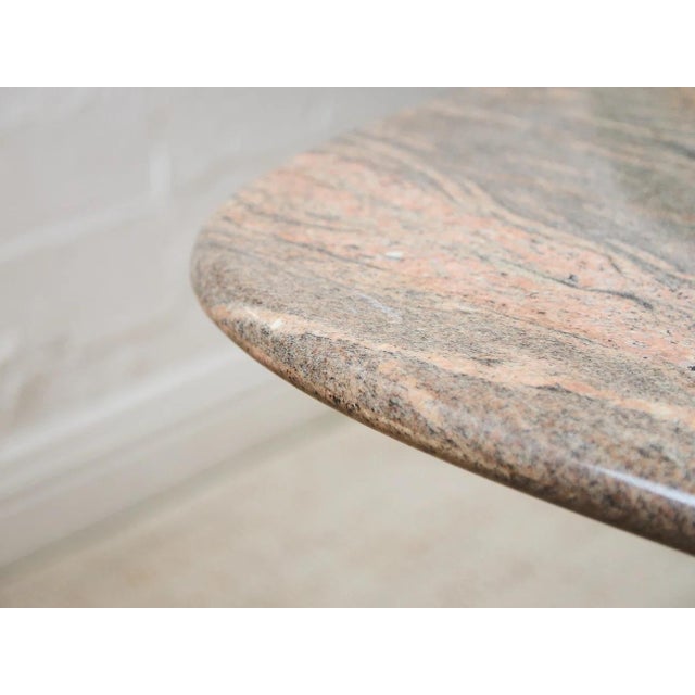 Mid-Century Modern Mid 20th Century Post Modern Pink and Beige Granite Stone Dining Table For Sale - Image 3 of 10