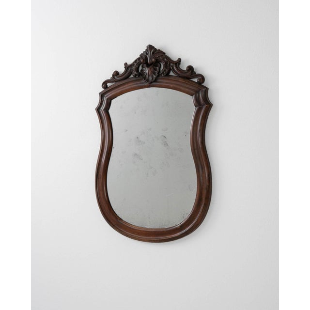 19th Century France Brown Wood Mirror For Sale In Greensboro - Image 6 of 10