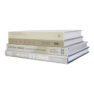 Decorative Books - Smokey Neutrals Coffee Table Stack - 4 Grey Books