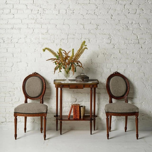 Wood 18th Century Louis XVI Mahogany & Marble Console Table For Sale - Image 7 of 9