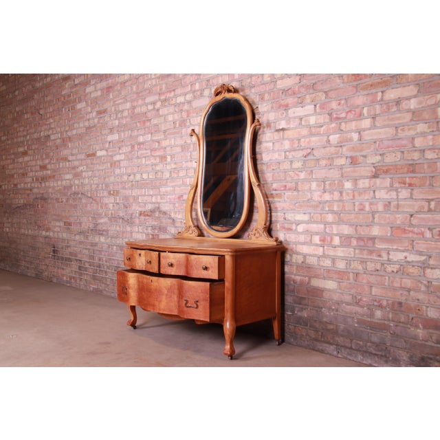 Antique Birdseye Maple Dresser With Mirror, Circa 1900 Chairish