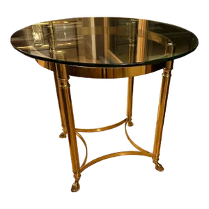 1970s Italian Brass Glass Table