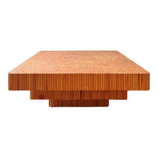 Vintage Mid Century Three Tier Dowel Coffee Table by Robert Salleroli For Sale