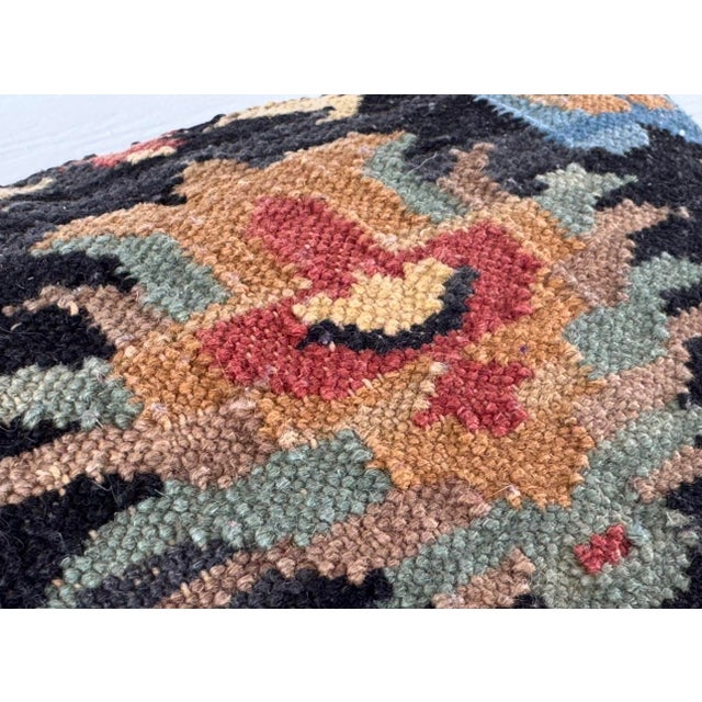 Black Early 20th Century Turkish Kilim Pillow For Sale - Image 8 of 13
