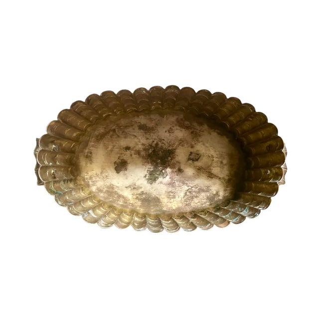 Vintage Large Brass Faux Bamboo Footbath Style Cachepot / Cache Pot / Planter / Jardinere / Wine Cooler, in the Manner of Mottahedeh For Sale In Dallas - Image 6 of 7
