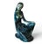 Mid-Century Modern Vintage Mid Century Modern Green Glazed Figurine of a Woman With Bowl C,1950s For Sale - Image 3 of 4