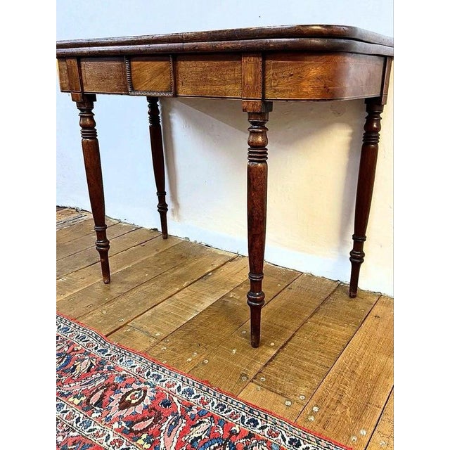 Antique George III Mahogany Fold-Top Tea Table, 1800 For Sale - Image 4 of 10