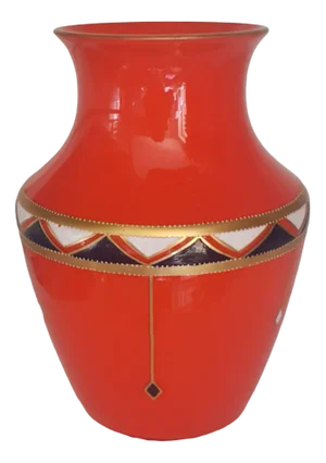 Antique Art Deco Tango Glass Vase, 1920s
