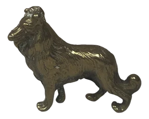 C.1950 Petite English Brass Dog Collie