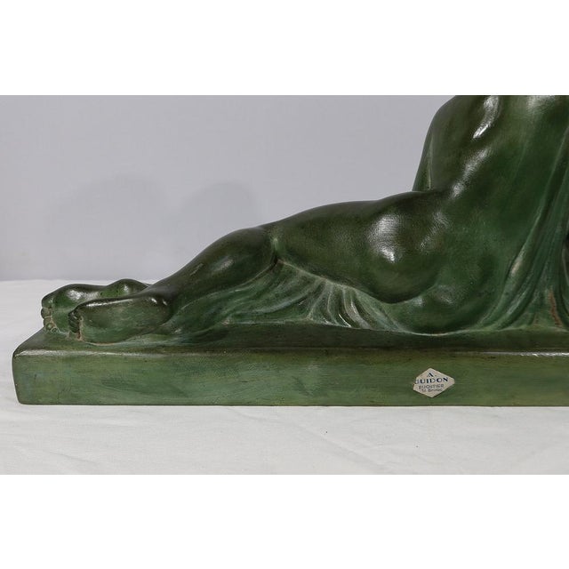 Art Deco Sculpture of La Demoiselle et le Chevreau by A. Godard, Early 1900s For Sale - Image 17 of 18