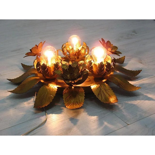 Gold Sconce, Honsel, 1970s, in Good conditions. Designed 1970 to 1979 This piece has an attribution mark, I am sure that...