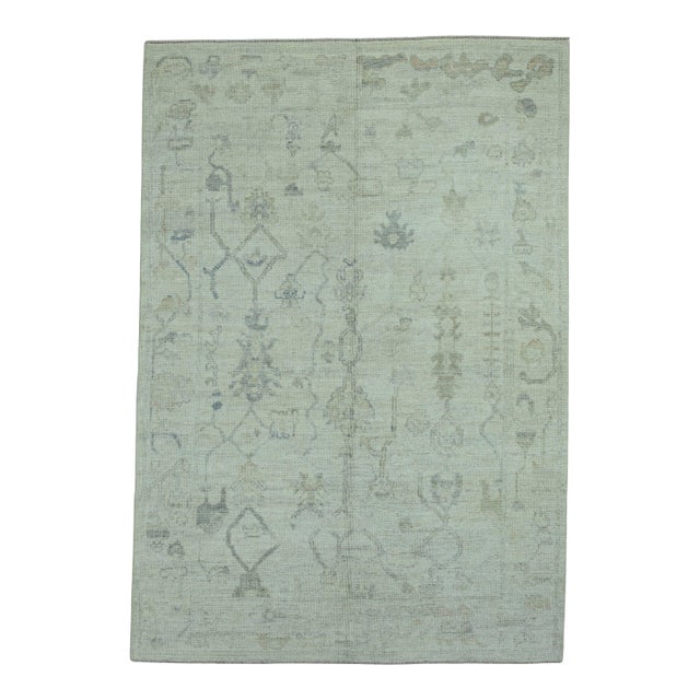 Turkish Oushak Rug 4'11" x 7'1" #19256 For Sale