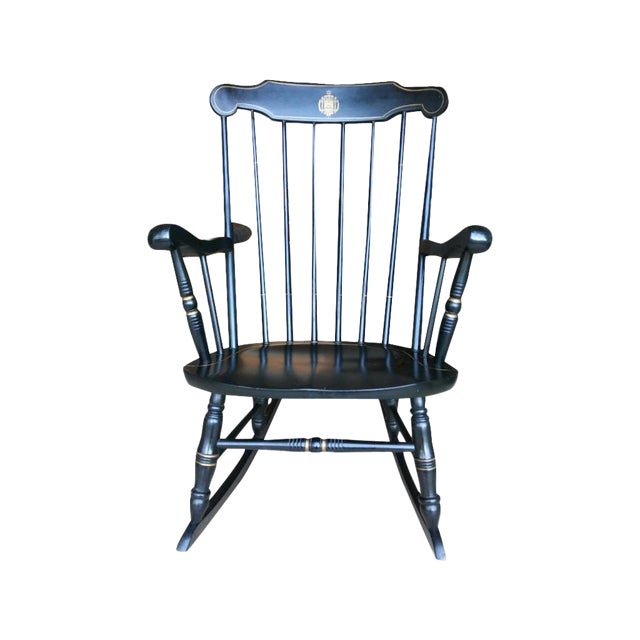 U.S. Naval Academy Captains Wood Rocking Chair Chairish