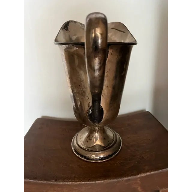 1930s 1930s Sheffield L.B.S.Co. Trophy Style Silverplated Large Wine Pitcher or Vase For Sale - Image 5 of 11