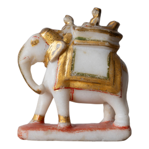Indian Gilt Alabaster Elephant, 19th Century