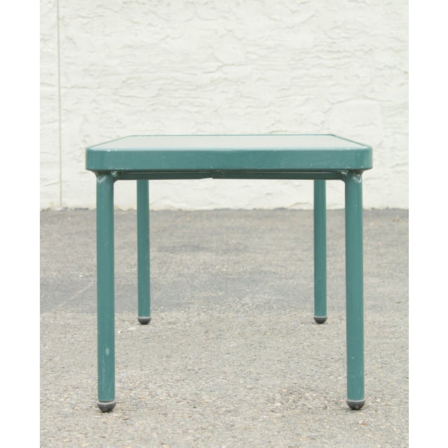 Brown Jordan Vintage Green Painted Glass Patio Top Coffee Table Chairish