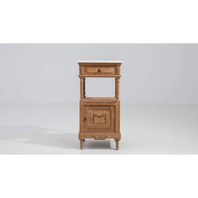 1900 - 1909 Louis XVI Side Table With Marble Top France Early 1900s For Sale - Image 5 of 13