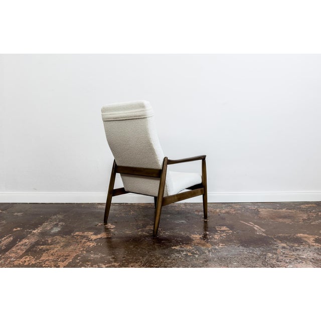 1960s Mid-Century Modern High Back Lounge Chair by Edmund Homa, Poland, 1960s For Sale - Image 5 of 15