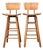 Vintage MCM Slat Swivel Bar Stools After Arthur Umanoff For Sale