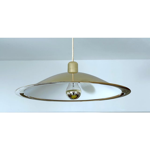 Gold Large Scandinavian Pendant Light in Brass For Sale - Image 8 of 18