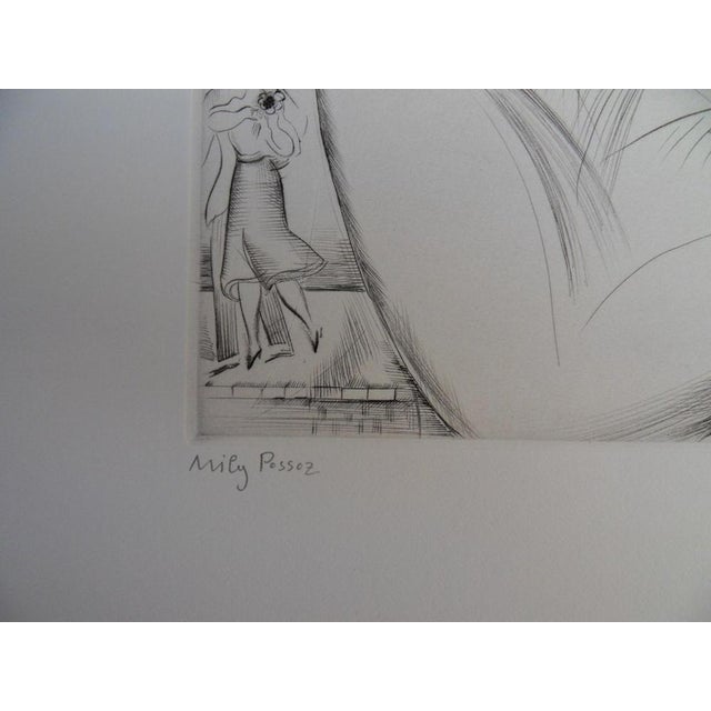 Mily Possoz, The Girl with the Bouquet, Original Engraving For Sale - Image 7 of 9